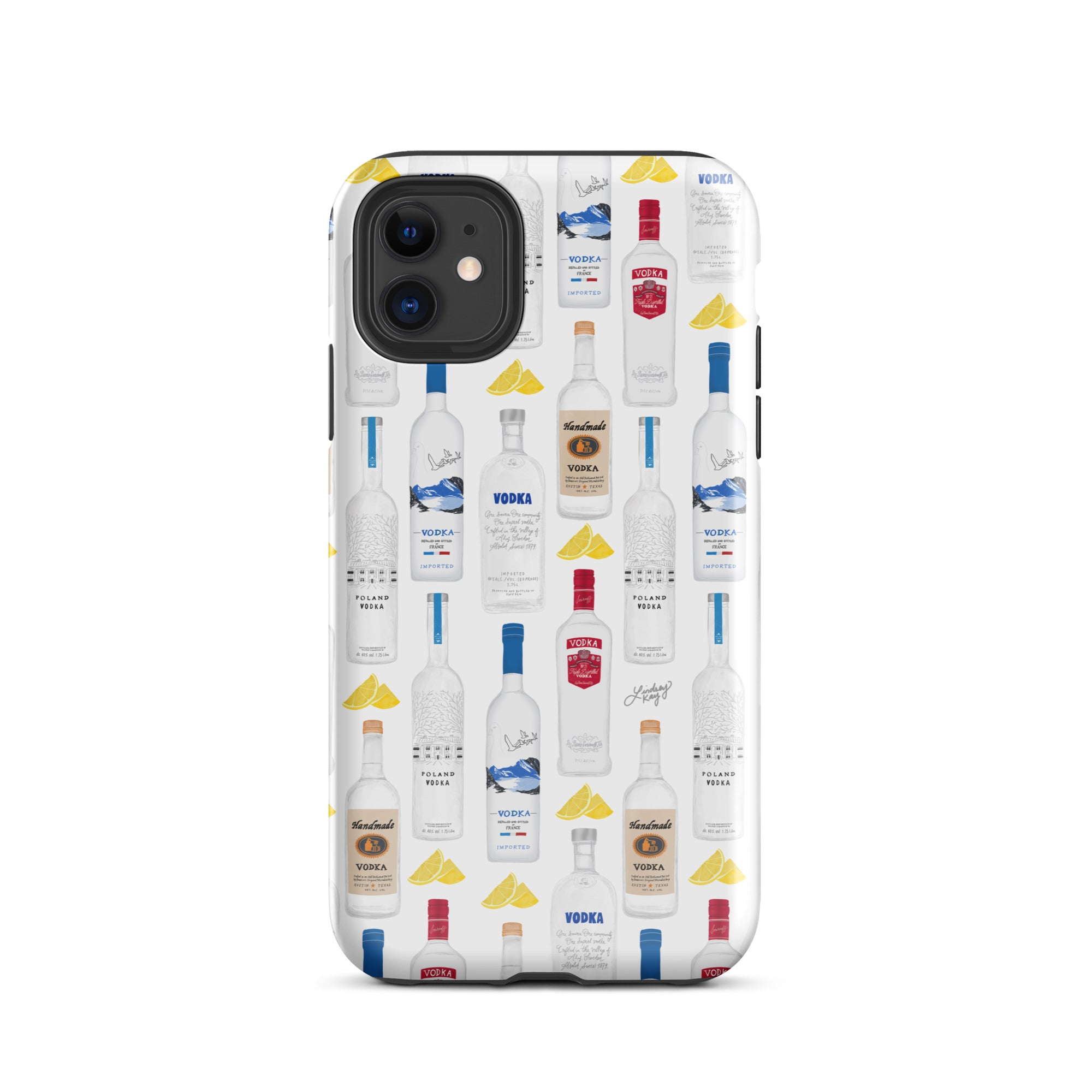 Vodka Bottles Illustration Pattern - Tough Case for iPhone®